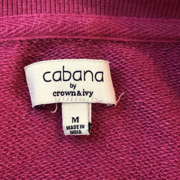 Cabana by Crown and Ivy Lightweight Sweatshirt Dolman Tunic with side slit. - Picture 6 of 7